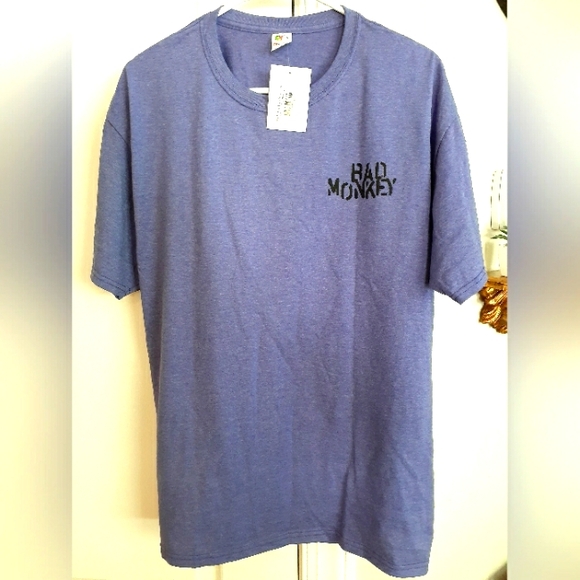 Bad Monkey King of the Beach Hail Hamburger Funny T-Shirt Large - Picture 1 of 9